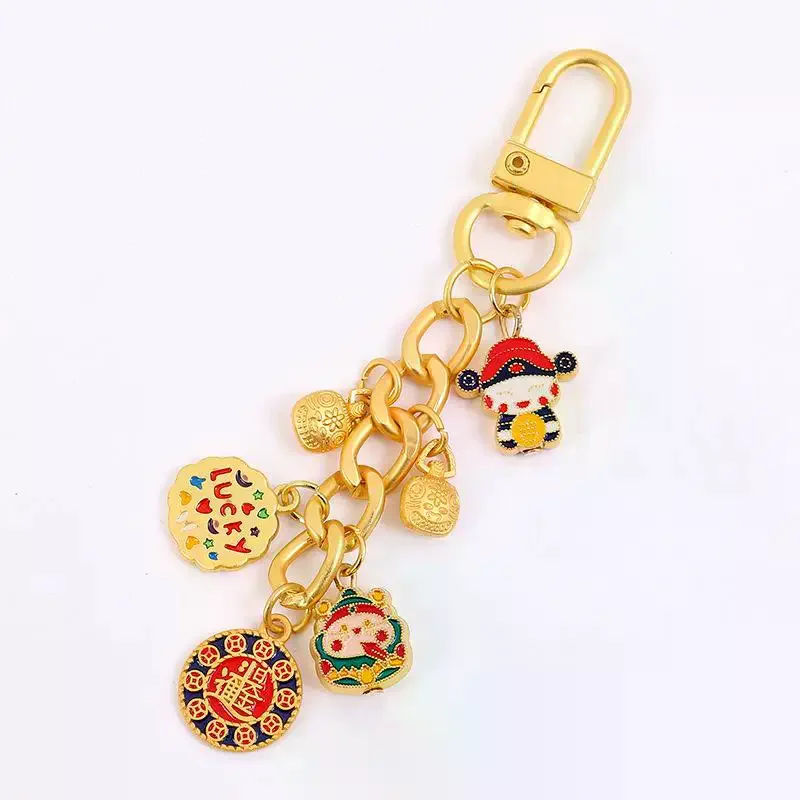 porte clés chat porte bonheur mignon de style chinois, 1 pièce, chaton de dessin animé, sac de voiture, ornements à breloques, pendentif, bijoux, cadeau de couple porte clés chat porte bonheur mignon de style chinois, 1 pièce, chaton de dessin animé, sac de voiture, ornements à breloques, pendentif, bijoux, cadeau de couple
