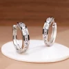 Boucles d’oreilles en argent Sterling 925 et Zircon brillant pour femmes, rondes, circulaires, à la mode, bijoux élégants, cadeaux de fête d’anniversaire, nouvelle collection Boucles d’oreilles en argent Sterling 925 et Zircon brillant pour femmes, rondes, circulaires, à la mode, bijoux élégants, cadeaux de fête d’anniversaire, nouvelle collection