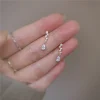 boucles d'oreilles japonaises en argent sterling 925, placage de pampilles en cristal exquis, or 14 carats, tempérament pour femmes, bijoux de fête assortis