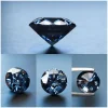 sakura – pierre moissanite coupée, bleu royal, couleur naturelle, pierres précieuses chamrs, matériaux de fabrication de bijoux à faire soi même, avec certificat, vente en gros