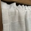 rideaux courts de style nordique pour cuisine, en coton et lin massif, ourlet en dentelle, demi tulle, pour porte d'armoire à vin, fenêtre, petites rideaux