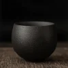 tasse à thé japonaise en poterie brute faite à la main, service à thé kung fu en céramique, tasse unique, style antique, chemin silencieux, artisanat antique, cadeau