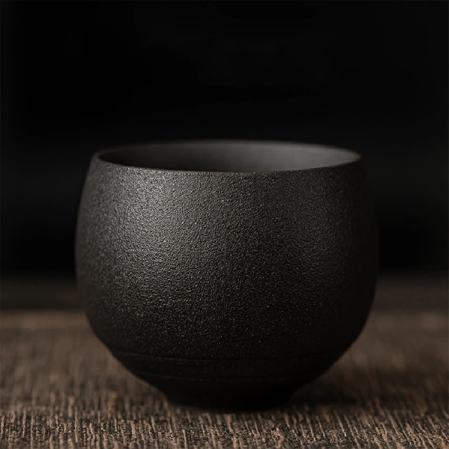 tasse à thé japonaise en poterie brute faite à la main, service à thé kung fu en céramique, tasse unique, style antique, chemin silencieux, artisanat antique, cadeau tasse à thé japonaise en poterie brute faite à la main, service à thé kung fu en céramique, tasse unique, style antique, chemin silencieux, artisanat antique, cadeau
