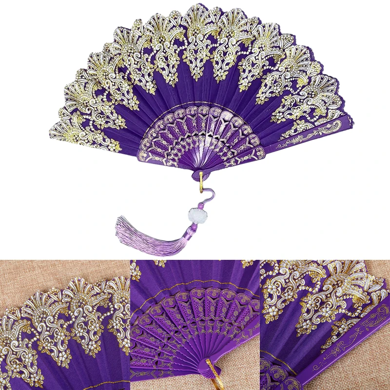 Éventail ancien chinois pliant en plastique, éventail hanfu pour femmes, décoration de maison japonaise, danse noire et rouge, éventail pliant pour fête de mariage Éventail ancien chinois pliant en plastique, éventail hanfu pour femmes, décoration de maison japonaise, danse noire et rouge, éventail pliant pour fête de mariage
