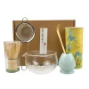 bol matcha de style japonais, tissu, cuillère, passoire, fouet à thé, cadeau parfait pour la cérémonie, décoration traditionnelle, 6 pièces/ensemble
