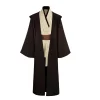 obi wan kenobi – robe de costume pour hommes, tunique de chevalier jedi, uniforme à capuche, ensemble complet, cape de cosplay d'halloween
