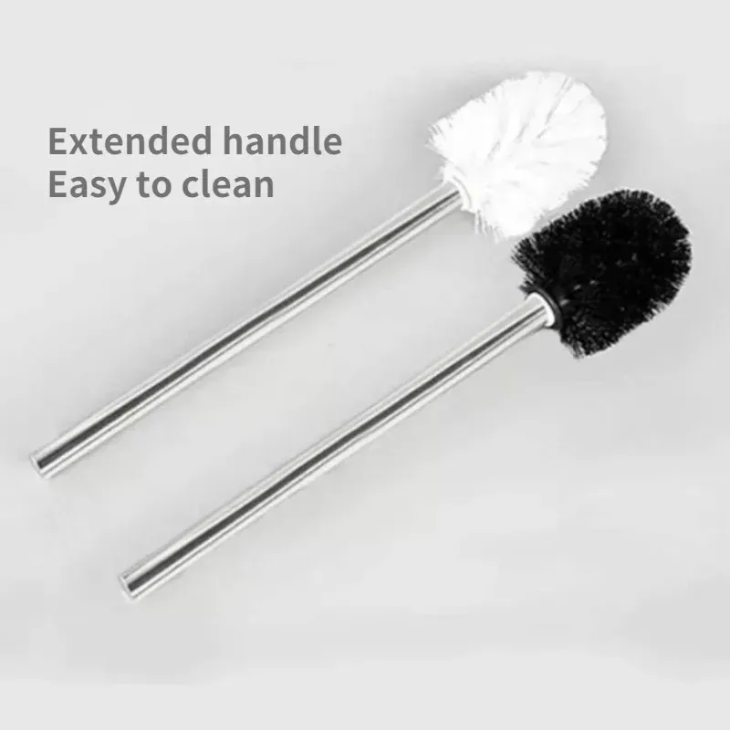 brosse de toilette minimaliste japonaise, avec poignée en acier inoxydable, tête de brosse premium pour le nettoyage de la salle de bain, 1/2 pièces brosse de toilette minimaliste japonaise, avec poignée en acier inoxydable, tête de brosse premium pour le nettoyage de la salle de bain, 1/2 pièces