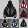 décontracté usage quotidien tenues de vacances contraste couleur à capuche personnalité à capuche hommes sweat à capuche pour femme longueur régulière à capuche