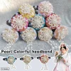 hanbok coréen perle pendentif cerceau de cheveux, bandeaux de performance, accessoires de cheveux de mariage traditionnels, ornement de tête classique