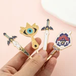 La légende des pinces à cheveux bouclier hylian Sheikah maître épée Barrettes dessin animé chapeaux accessoires de cheveux pour les fans cadeaux
