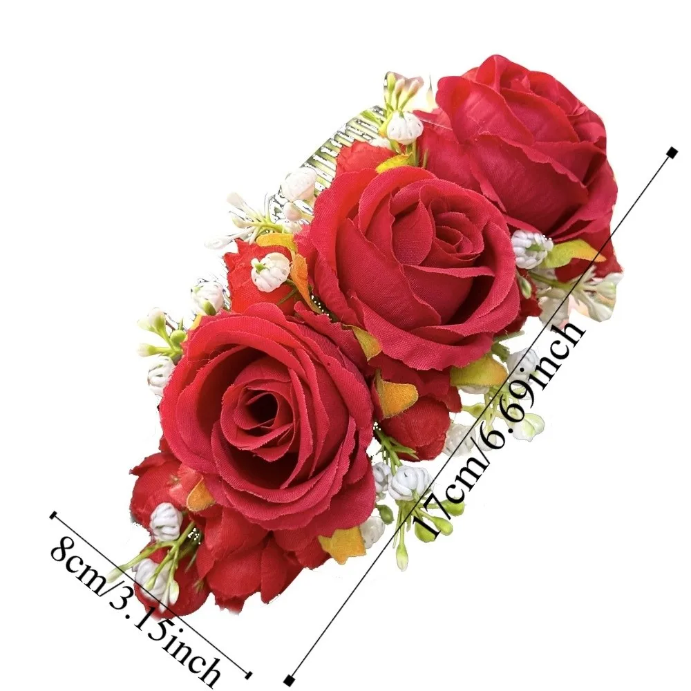 Épingle à cheveux élégante à fleurs douces, style thaïlandais, peigne en tissu, couvre chef floral, chignon, pinces à cheveux pour mariée Épingle à cheveux élégante à fleurs douces, style thaïlandais, peigne en tissu, couvre chef floral, chignon, pinces à cheveux pour mariée