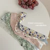 version coréenne du filet rouge ins petit ruban long frais foulard en soie bandeau tempérament soie visage nœud floral attaché corde de cheveux