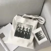 vintage filles sera filles sorcière toile sac halloween femmes sac à bandoulière décontracté drôle sorcière fourre tout sac witchy vibes graphique