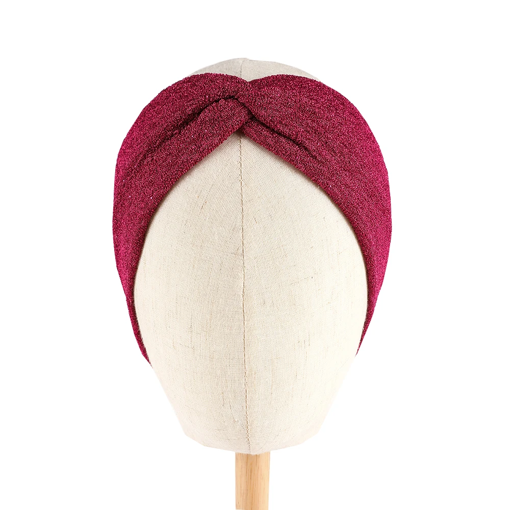 bandeau élastique croisé pour femme, turban tendance, enveloppement de sauna bandeau élastique croisé pour femme, turban tendance, enveloppement de sauna