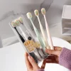 3 pièces/ensemble japonais brosse à dents à poils souples à tête large adulte Couple ménage brosse à dents Premium à poils souples fins зуб coi щетка 3 pièces/ensemble japonais brosse à dents à poils souples à tête large adulte Couple ménage brosse à dents Premium à poils souples fins зуб coi щетка