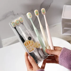 3 pièces/ensemble japonais brosse à dents à poils souples à tête large adulte Couple ménage brosse à dents Premium à poils souples fins зуб coi щетка 3 pièces/ensemble japonais brosse à dents à poils souples à tête large adulte Couple ménage brosse à dents Premium à poils souples fins зуб coi щетка