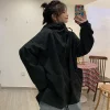 sweat shirt de travail ample et décontracté pour femmes, manteau de style japonais