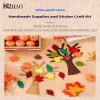 1 ensemble d'arbre en feutre fait à la main, kit d'artisanat pour décoration de maison d'automne, cadeaux de fête de thanksgiving, fourniture de décoration murale suspendue de noël