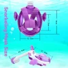 masque de natation pour enfants, licorne, plongée sous marine, visage complet, tuyau respiratoire unique, sûr, étanche, anti buée, confortable