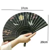 Éventail pliant de style chinois en bambou, vintage, tige, brevclassique, pompon, indépendant, main féminine, décoration de maison
