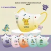 masque imprimé 3d de la série pokémon pour enfants, dessin animé, mignon, protecteur, poulet, emballé, étudiant, vente en gros, nouveau