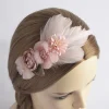 coréen à la main papillon fleur filles bandeaux mignon perle plume couronne de mariage princesse danse fête chapeaux cerceau accessoires