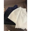 short décontracté en dentelle blanche pour femmes, taille haute, jambes larges, pantalon de plage, ample, bas fin, pour la maison