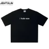T-shirt à manches courtes pour hommes, en coton Harajuku, je déteste le sexe, lettre imprimée, Punk Hip Hop, Streetwear, vêtements gothiques Y2K, haut ample, unisexe