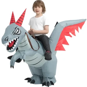 Costume de cavalier de Dragon gonflable pour Halloween, déguisement de dinosaure gonflable avec ailes et cornes, Costume de Cosplay Costume de cavalier de Dragon gonflable pour Halloween, déguisement de dinosaure gonflable avec ailes et cornes, Costume de Cosplay