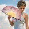 Éventail pliant culturel et créatif de style chinois | Éventail à main floral pour femme – accessoires de cosplay, décoration et cadeau