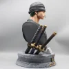 roronoa zoro anime bust action figure modèle, grande statue collection, décoration de bureau, ornement jouets, cadeaux garçons, 37.5cm, 1 pc