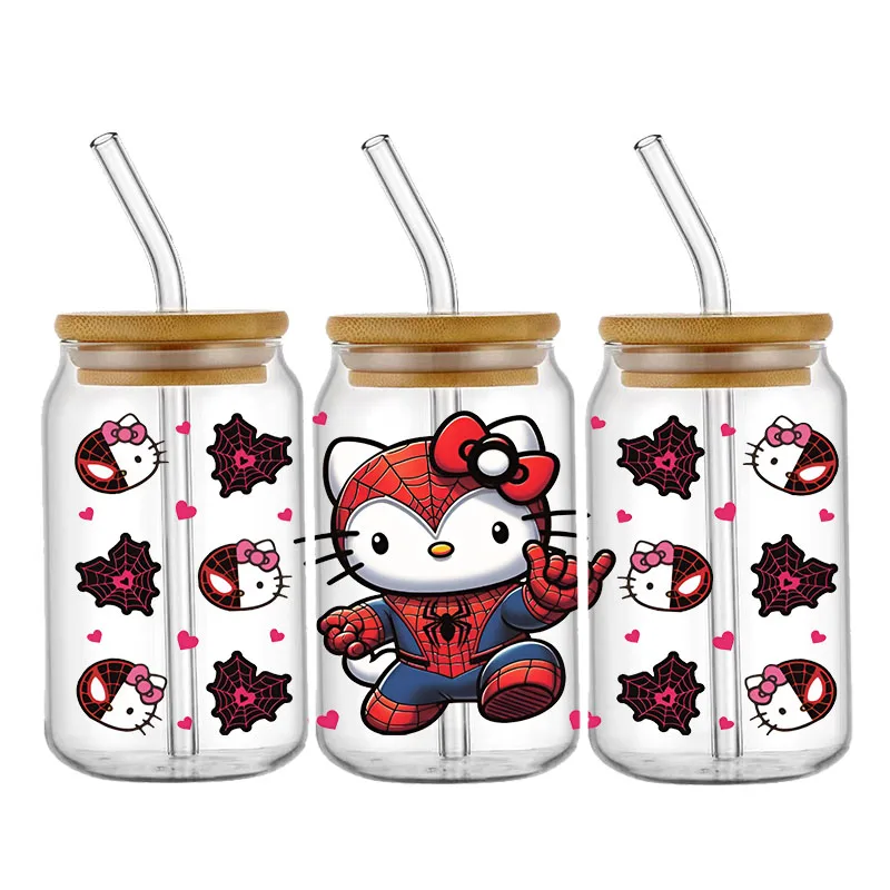 sanurgente hello kitty kuromi disney design uv dtf sticker, 16oz cup glass round transfer sticker, label diy logo auto adhésif sanurgente hello kitty kuromi disney design uv dtf sticker, 16oz cup glass round transfer sticker, label diy logo auto adhésif