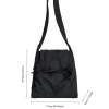 sac à bandoulière à rabat en nylon de style coréen, grande capacité, design de niche, sac en nylon léger et souple, fourre tout à fermeture éclair, sac à bandoulière pour femmes
