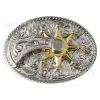 Ceinture à Éperon Ovale, Structure Dorée, Engrenage Rotatif, Style Occidental, Accessoires en Alliage Ceinture à Éperon Ovale, Structure Dorée, Engrenage Rotatif, Style Occidental, Accessoires en Alliage