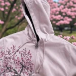 Veste gothique américaine Sakura Y2K, vêtements à capuche pour hommes et femmes, broderie Sakura rétro rose, sweat-shirt surdimensionné, manteaux décontractés