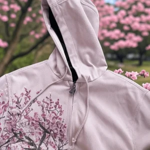 Veste gothique américaine Sakura Y2K, vêtements à capuche pour hommes et femmes, broderie Sakura rétro rose, sweat-shirt surdimensionné, manteaux décontractés