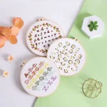 Kit de broderie de pratique de l&rsquo;alphabet, kit de lettres pour adultes débutants avec motifs, kit de broderie pour débutants