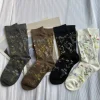 chaussettes fendues en coton peigné pour femmes, élégantes, rétro, mignonnes, motifs floraux, plantes, doux, deux doigts, japonais, harajuku, tabi sox