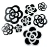 accessoires de couverture de téléphone portable bricolage, fleurs de camélia roses coréennes, patch graffiti bricolage, chaussures et chapeaux, pince à cheveux, matériel