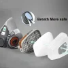 masque à gaz 3m 6200, demi masque anti gaz, série combinaison assortie aux filtres 6001/2091/5n11, protection chimique et organique