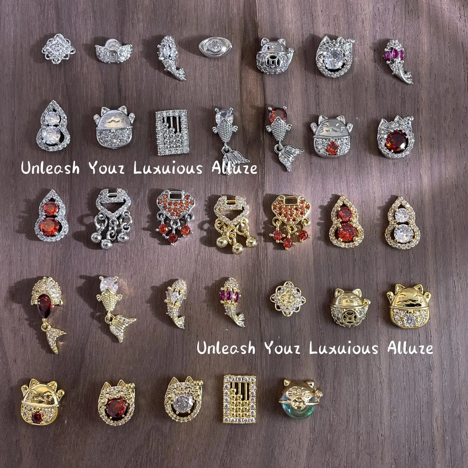 4 pièces kaniu chanceux or argent zircon fleur cristal 3d nail art décor breloques manucure accessoires fournitures décoration 4 pièces kaniu chanceux or argent zircon fleur cristal 3d nail art décor breloques manucure accessoires fournitures décoration