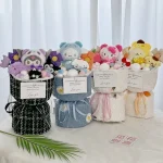 Sanrio Kuromi Cinnamoroll MyMelody Pompompurin Hello Kitty Kawaii poupée de dessin animé Bouquet Anime fille mignon cadeau d&rsquo;anniversaire de Saint-Valentin