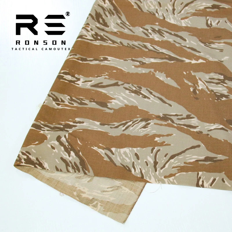 tissu ripstop 50% nylon 50% coton, bande de tigre, tissu tactique de camouflage désert/bleu, pour uniforme, en stock, offre spéciale tissu ripstop 50% nylon 50% coton, bande de tigre, tissu tactique de camouflage désert/bleu, pour uniforme, en stock, offre spéciale
