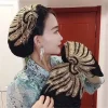 Casquettes turban avec bandeau pour femme, écharpe de sauna musulmane, bonnet, couvre-chef féminin, accessoires de mode