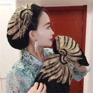 Casquettes turban avec bandeau pour femme, écharpe de sauna musulmane, bonnet, couvre-chef féminin, accessoires de mode