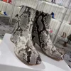 tabi bottes noires fendues pour femme, design de marque, chaussures de rinçage imprimées pour salle, escarpins épais à talons hauts pour femme, hiver