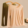 1/2 pièces flarixa sans couture sous vêtement thermique ensemble femmes première couche thermique haut long johns costume hiver thermo vêtements dames mince