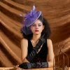 chapeau fascinateur hawaïen sinamay, plumes à la mode, chapeau de mariage, filet parfait, accessoires pour cheveux pour femmes, décoration de fête, nouvelle collection