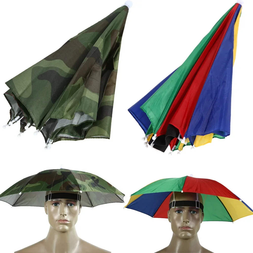 chapeau de parapluie pliable pour l'extérieur, anti pluie, anti soleil, vêtements de sauna, bonnet solaire, pêche, golf, cyclisme, randonnée, camping, ombrage chapeau de parapluie pliable pour l'extérieur, anti pluie, anti soleil, vêtements de sauna, bonnet solaire, pêche, golf, cyclisme, randonnée, camping, ombrage