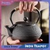 Théière en fer faite à la main, bouilloire à thé de Style japonais moulé Antique pour l’eau bouillante, ensemble d’accessoires, poêle à charbon de bois, service de thé de cuisine Théière en fer faite à la main, bouilloire à thé de Style japonais moulé Antique pour l’eau bouillante, ensemble d’accessoires, poêle à charbon de bois, service de thé de cuisine